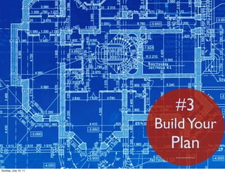 #3
                      Build Your
                        Plan
                         .............

Sunday, July 10, 11
 
