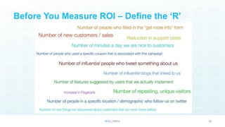 Before You Measure ROI – Define the „R‟

#HILLSM14

39

 
