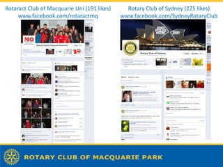 Rotaract Club of Macquarie Uni (191 likes)     Rotary Club of Sydney (225 likes)
     www.facebook.com/rotaractmq         ...