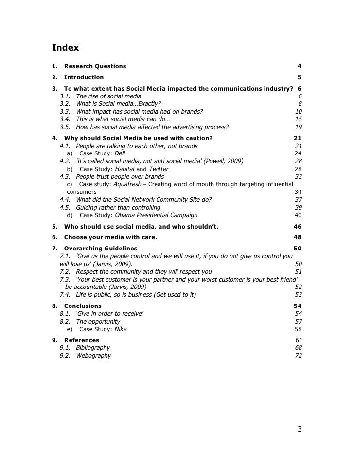 Social media dissertation questionnaire