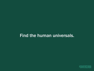 Find the human universals.
#DIVERSEROI
 