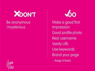 2014 - Luan Wise - Social media dos and don'ts