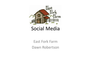 Social Media
East Fork Farm
Dawn Robertson

 