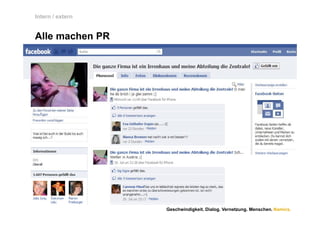 Intern / extern


Alle machen PR




                  Geschwindigkeit. Dialog. Vernetzung. Menschen. Namics.
 