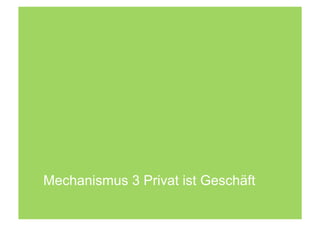 Mechanismus 3 Privat ist Geschäft
 