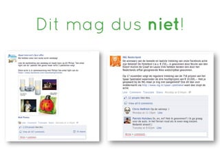 Dit mag dus niet!
 