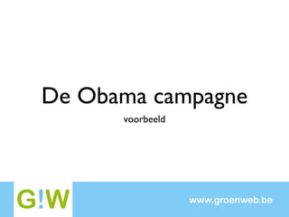 Social media en politiek

? politiek 2.0
   ? de idee dat sociale media en e-
      participatie de mogelijkheden om
      politiek en campagnes te volgen, te
      steunen en te be?nvloeden, enorm
      uitbreiden
 