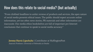 Social Media Ethics Presentation | PPT