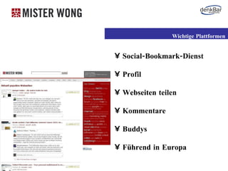 Social-Bookmark-Dienst Profil Webseiten teilen Kommentare Buddys Führend in Europa Wichtige Plattformen 