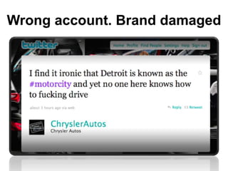 Wrong account. Brand damaged
 