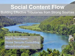 Social Content Flow
Building Effective Tributaries from Strong Sources
 