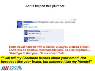 And it helped this plumber Same could happen with a doctor, a lawyer, a stock broker..  There will be positive recommendat...