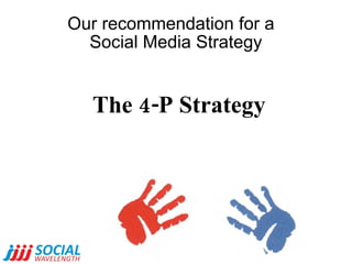 Our recommendation for a  Social Media Strategy The 4-P Strategy 