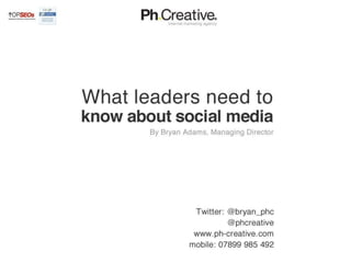 Social media for business leaders