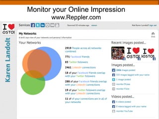 Monitor your Online Impression
www.Reppler.com
 