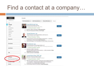 Find a contact at a company… 
 