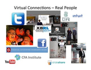 Virtual'Connec@ons'–'Real'People'
 