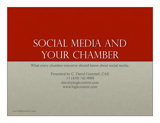 Social Media and Your Chamber