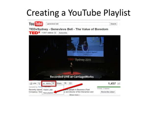 Creating a YouTube Playlist
 