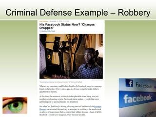 Criminal Defense Example – Robbery
 
