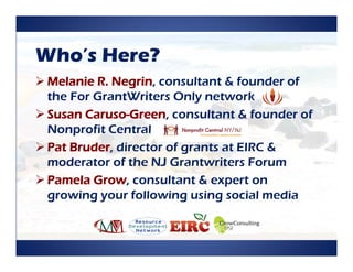 Grant Writing Social Media Tools