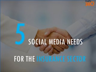SOCIAL MEDIA NEEDS
FOR THE INSURANCE SECTOR
 
