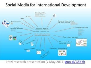 Social Media for International Development




Prezi research presentation (v May 2011) goo.gl/G3B7b
 
