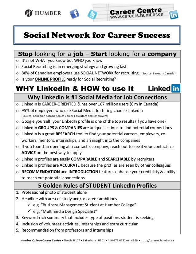 Social Network for Career Success Handout
