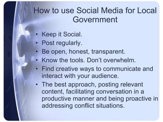Social Media for Local Government   Canada