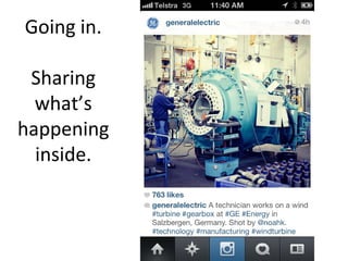 Going in.
Sharing
what’s
happening
inside.
 