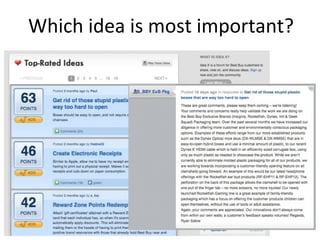 Which idea is most important?
 