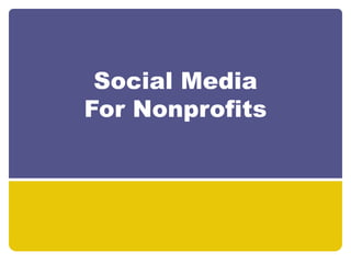 Social Media For Nonprofits 