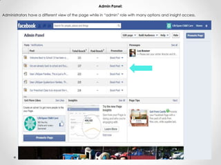 Admin Panel:
Administrators have a different view of the page while in “admin” role with many options and insight access.
 