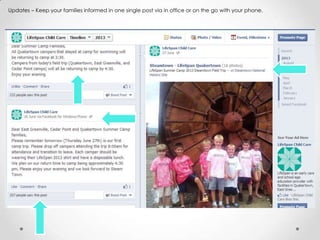 Updates – Keep your families informed in one single post via in office or on the go with your phone.
 