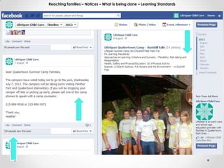 Reaching families – Notices – What is being done – Learning Standards
 