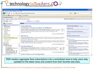 RSS readers aggregate feed subscriptions into a centralized area to help users stay updated on the latest news and content from their favorite web sites.