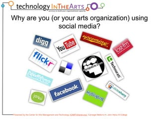 Why are you (or your arts organization) using social media?