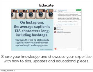 Educate
Share your knowledge and showcase your expertise
with how to tips, updates and educational pieces.
Tuesday, March ...