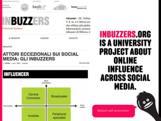27




      INBUZZERS.ORG
      IS A UNIVERSITY
      PROJECT ABOUT
           ONLINE
         INFLUENCE
      ACROSS SOC...