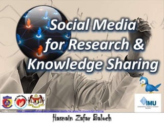 Social Media for Research and Knowledge Sharing for Healthcare