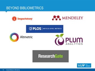 BEYOND BIBLIOMETRICS
19 Social Media & Altmetrics
 