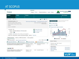 AT SCOPUS
6 Social Media & Altmetrics
 