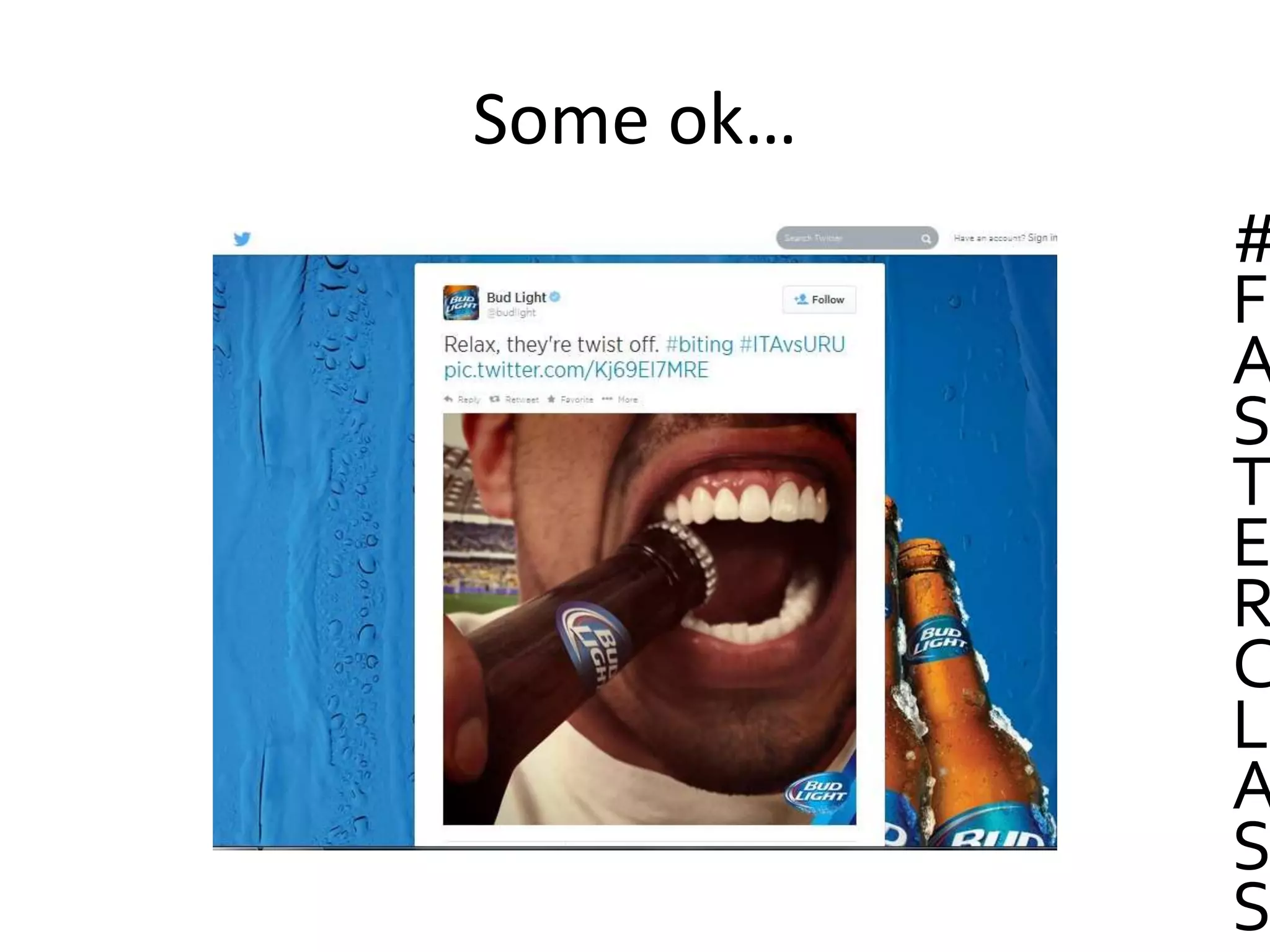 Some ok…
#
F
A
S
T
E
R
C
L
A
S
S
 