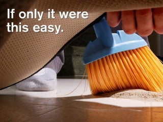 If only it were
this easy.
 