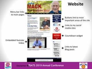 PSATS 2019 Annual Conference
Links to my social
media sites
Links to latest
Blog posts
Buttons link to most
important area...
