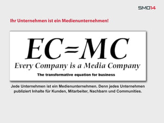 Ihr Unternehmen ist ein Medienunternehmen!

Hier steht der Text




Jede Unternehmen ist ein Medienunternehmen. Denn jedes Unternehmen
 publiziert Inhalte für Kunden, Mitarbeiter, Nachbarn und Communities.
 