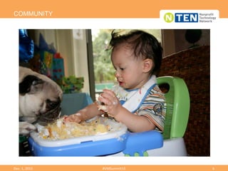 COMMUNITY
Dec.	
  1,	
  2015	
   #VMSummit15	
   6	
  
 