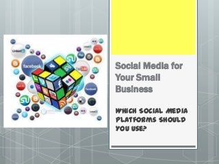 Social Media for
Your Small
Business

Which Social Media
Platforms Should
You Use?
 
