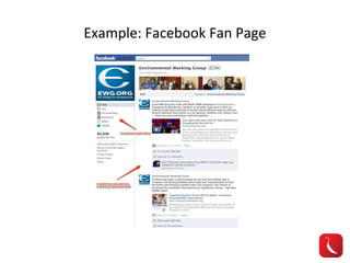Example: Facebook Fan Page 