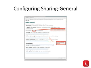 Configuring Sharing-General 